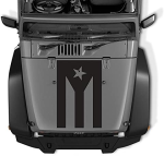 Puerto Rico Flag Hood Decal Sticker Car Truck Van Stickers fits Any Large Pick up Truck Auto or Cars
