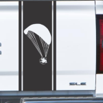 Paramotor Powered Paraglider Vinyl Tailgate Decal Sticker Foot Launch