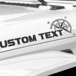Compass Custom Decal Your own Text Compatible with Jeep Hood or Any Others Mountain Compatible with All Jeeps Wrangler Gladiator JK TJ YJ CJ Pair Set of 2