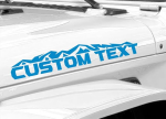 Custom Decal Your own Text Compatible with Jeep Hood or Any Others. Mountain II Compatible with All Jeeps Wrangler Gladiator JK TJ YJ CJ Pair Set of 2
