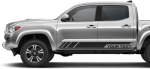 Racing Stripes Custom Text Decal Sticker for Pickup Side Door Compatible with TRD Tacoma Tundra or Any Truck. Pair Set of 2