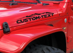 Distressed Custom Decal Your own Text Compatible with Jeep Hood or Any Others Mountain Compatible with All Jeeps Wrangler Gladiator JK TJ YJ CJ Pair Set of 2