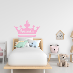Little Princess Crown Love Personalized Wall Decal with Custom Name. - Love for Kids