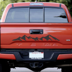 Minimalist Mountain Graphic Range Decal Sticker Compatible with Tacoma Truck Multiple Colors