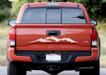 Minimalist Mountain Graphic Range Decal Sticker Compatible with Tacoma Truck.