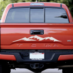 Minimalist Mountain Graphic Range Decal Sticker Compatible with Tacoma Truck.