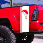 2 x Paramotor Powered Paraglider PPG Vinyl Decal Sticker for Any Pick up Truck bedsides