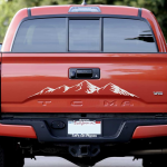 Minimalist Mountain Graphic Range Decal Sticker Compatible with Tacoma Trucks Multiple Colors.