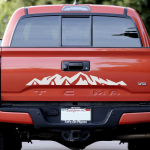 Minimalist Mountain Graphic Range Decal Sticker Compatible with Tacoma Truck