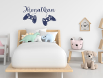 Gamer remotes Personalized Wall Decal with Custom Name. - Fun for Kids