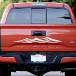 Minimalist Mountain Graphic Range Decal Sticker Compatible with Tacoma Truck Multiple Colors.