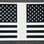 2 Pack 5"x3" AMERICA SUBDUED Fag Sticker Die Cut Decal Vinyl USA Mirrored Reverse