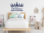 King Crown Personalized Wall Decal With Your Own Custom Name
