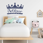 King Crown Personalized Wall Decal With Your Own Custom Name