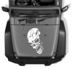 Skull Punisher Hood Decal for Jeep WRANGLER Stickers Rubicon Renegade TJ JK CJ YJ Door Unlimited.