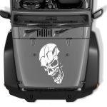 Skull Punisher Hood Decal for Jeep WRANGLER Stickers Rubicon Renegade TJ JK CJ YJ Door Unlimited.