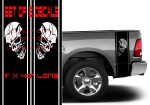 Rear Bed Vinyl Decals RAM FORD TOYOTA NISSAN Skull face Punisher