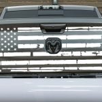 US American Flag Distressed and Reversed Subdued Large decal For Jeep Or Truck Hoods